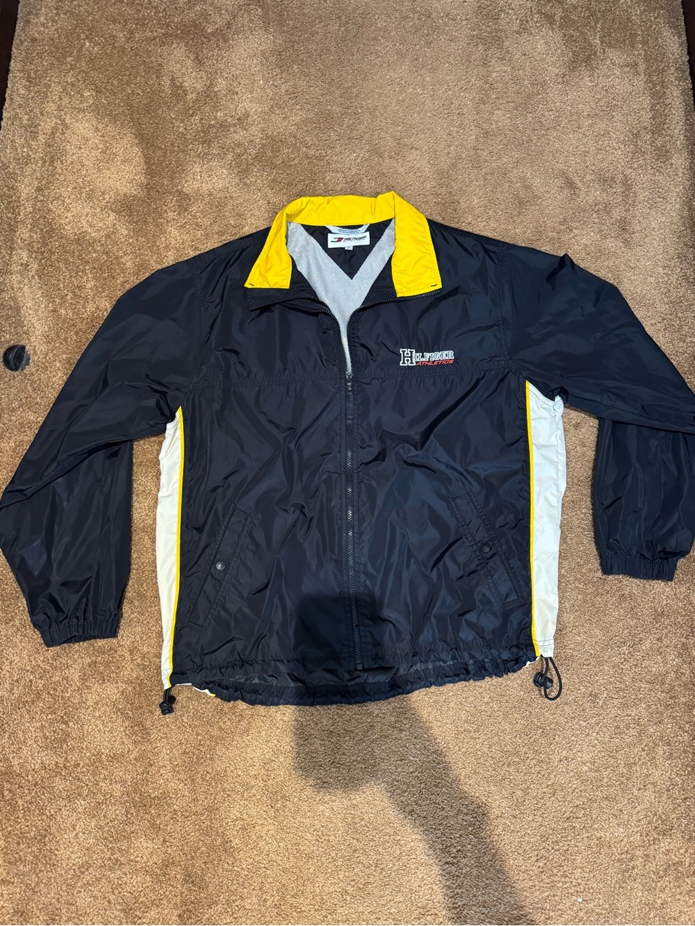 Men's Black & Yellow Windbreaker Jacket
